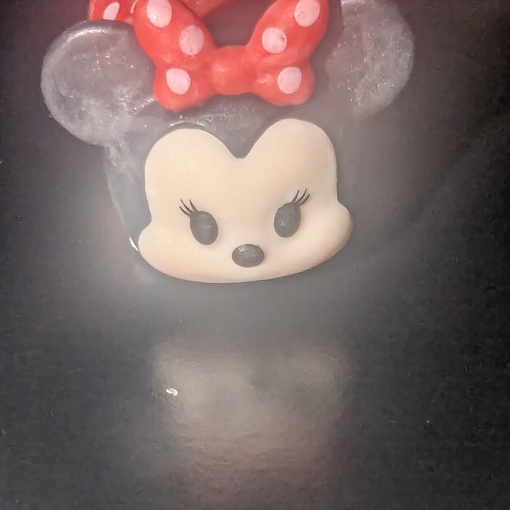 Minnie Mouse Bow Phone Grip - Red Bow, Black & Cream Face
